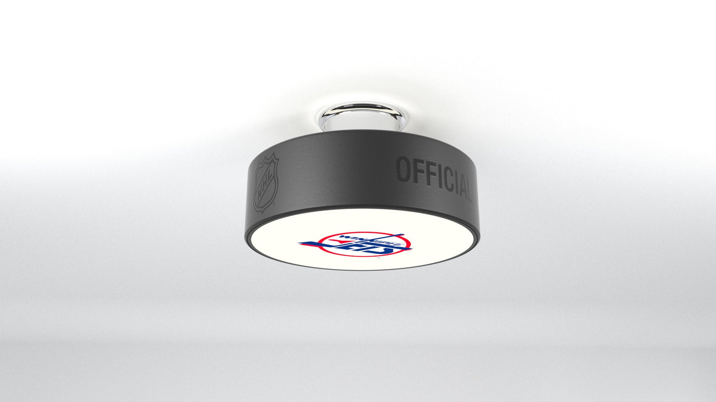Winnipeg Jets™ Hockey Flush Mount Puck Light Fixture