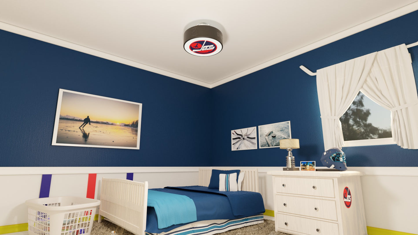 Winnipeg Jets™ Hockey Flush Mount Puck Light Fixture