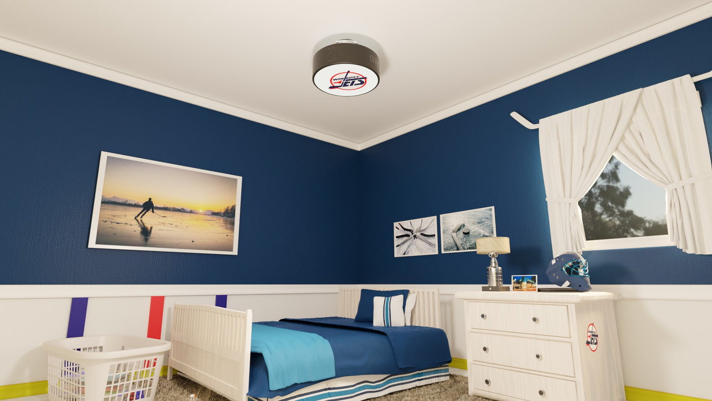 Winnipeg Jets™ Hockey Flush Mount Puck Light Fixture