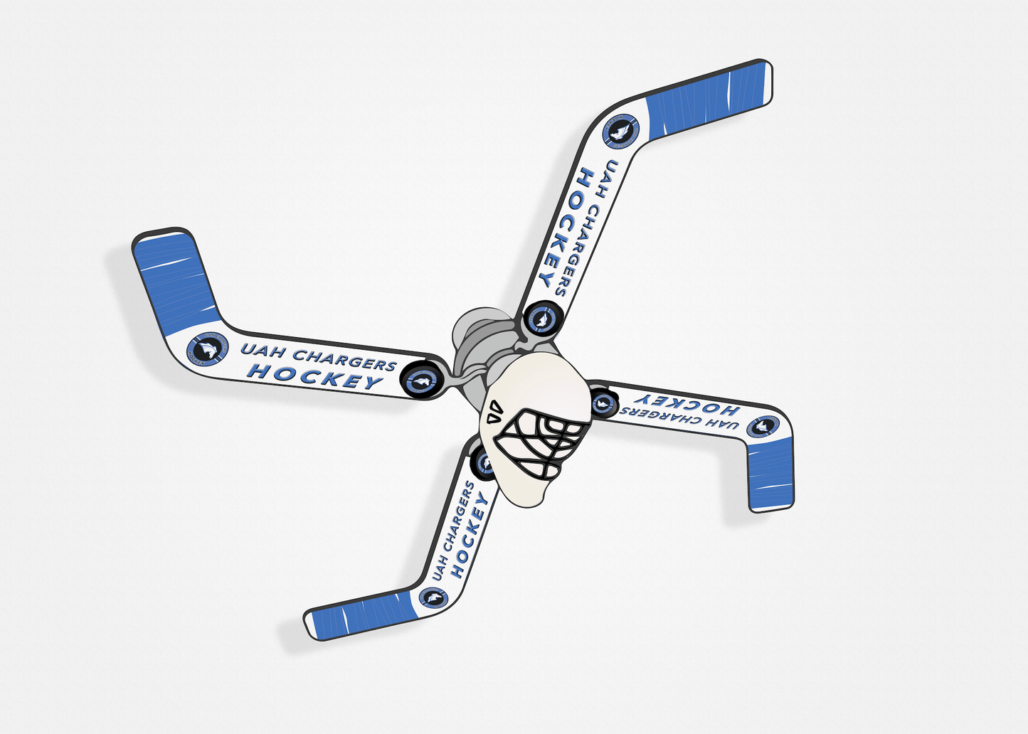 UAH Chargers Hockey Commemorative Fan - Ultimate Hockey Ceiling Fans