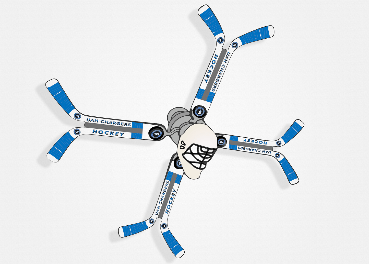 UAH Chargers Hockey Commemorative Fan - Ultimate Hockey Ceiling Fans