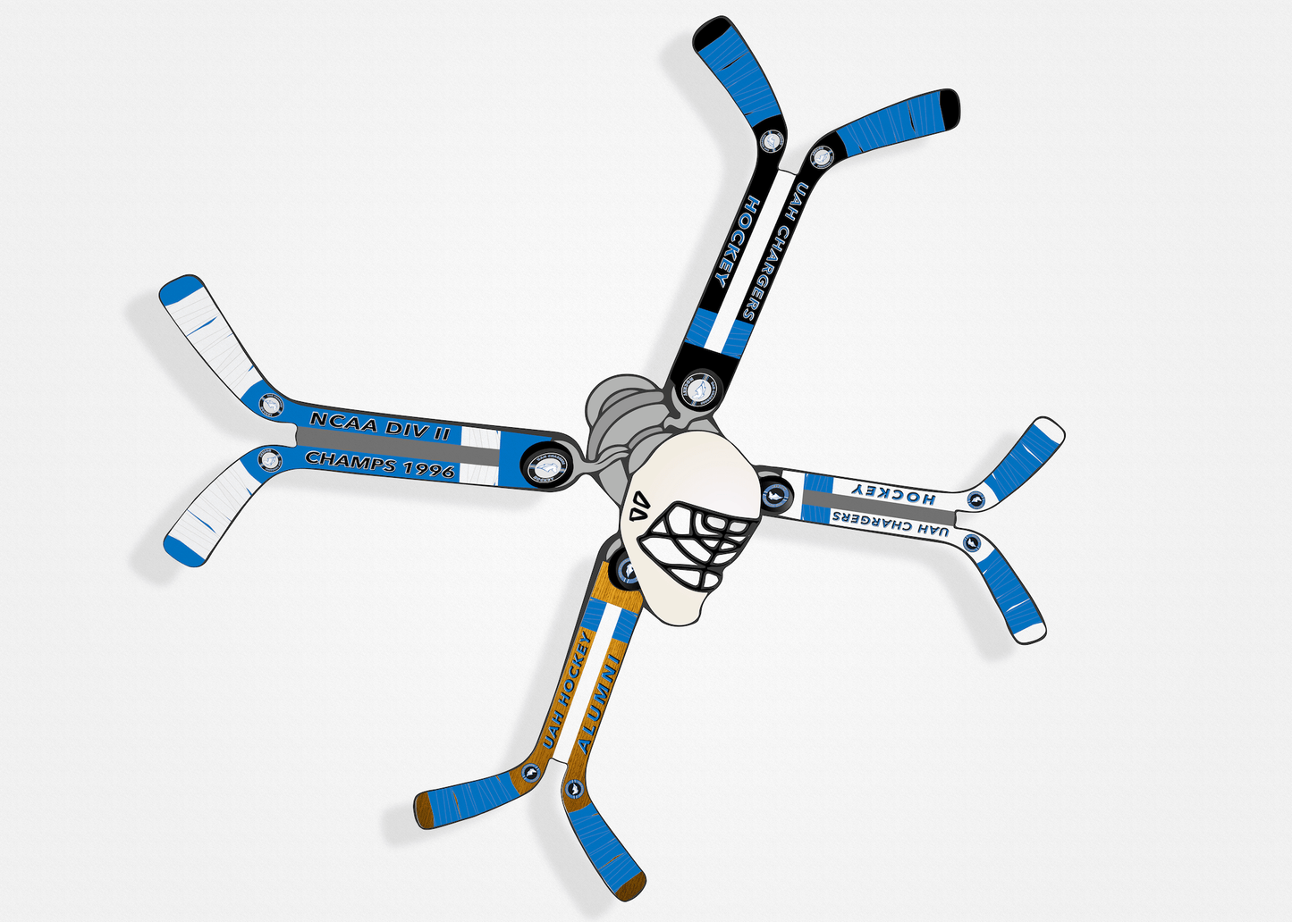 UAH Chargers Hockey Commemorative Fan - Ultimate Hockey Ceiling Fans